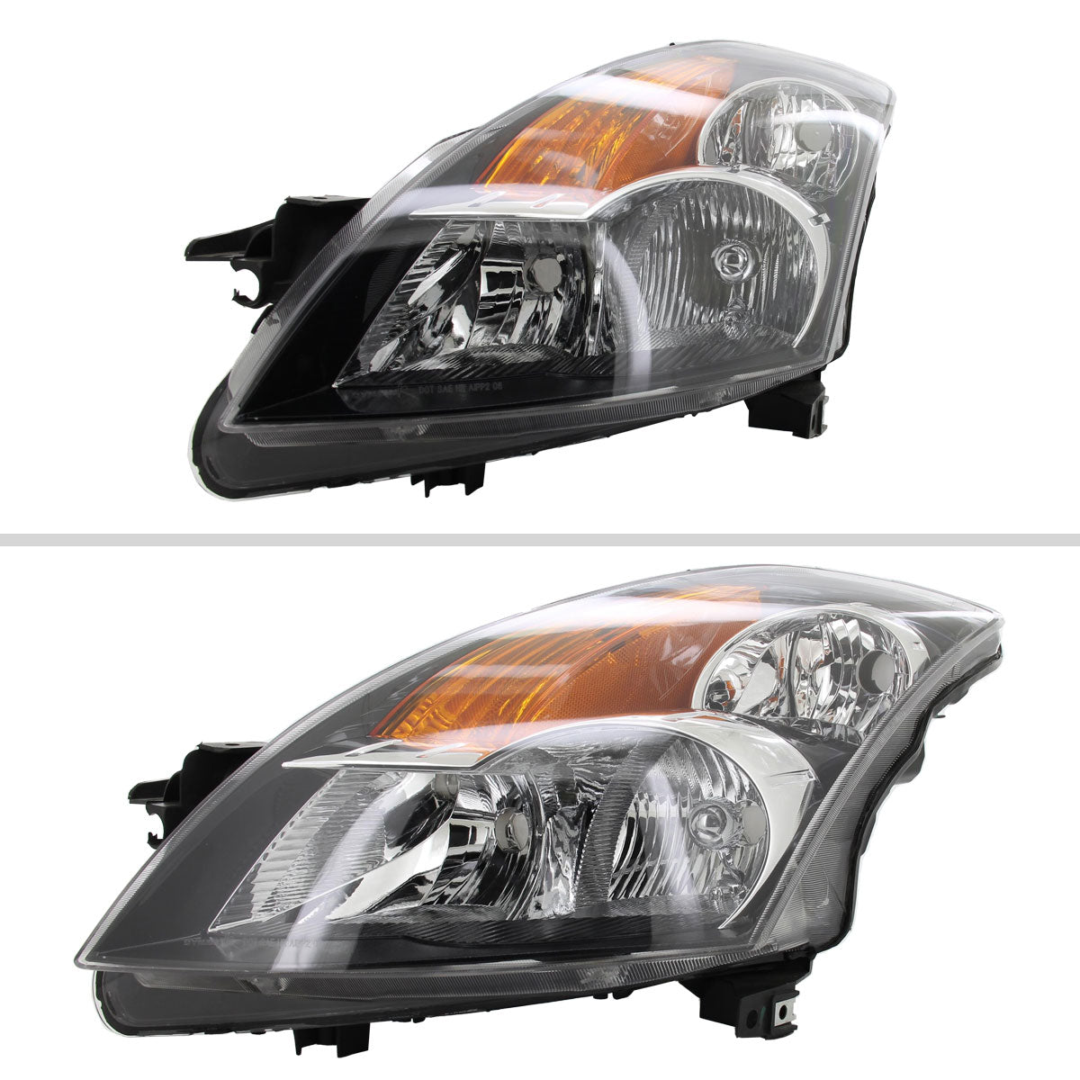 2008 Nissan Altima 4DR Spec-D black aftermarket headlights
