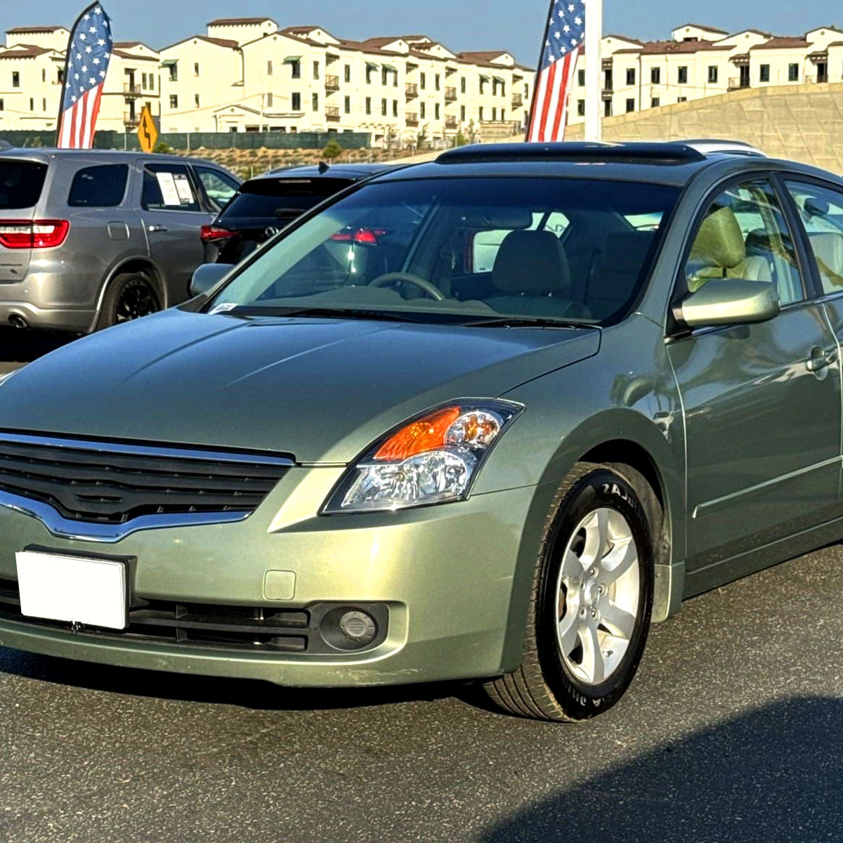 Spec-D 2007-2009 Nissan Altima 4DR w/ Amber Reflector Black Headlights