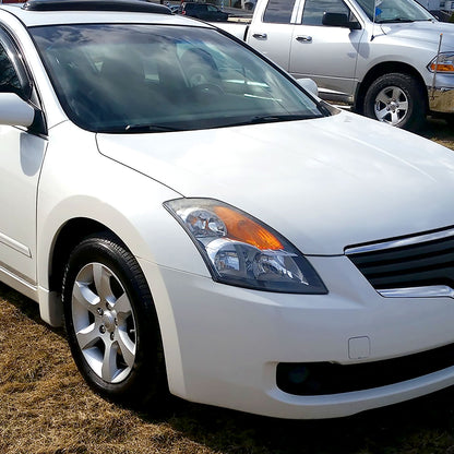Spec-D 2007-2009 Nissan Altima 4DR w/ Amber Reflector Black Headlights