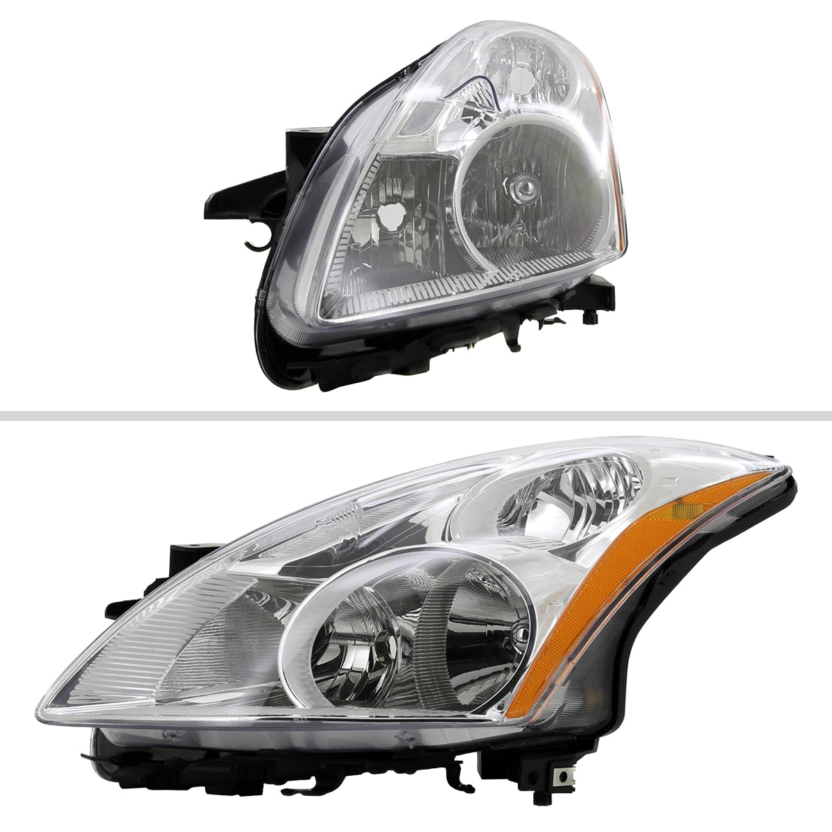 2011 Nissan Altima 4DR OE Spec-D chrome aftermarket headlights