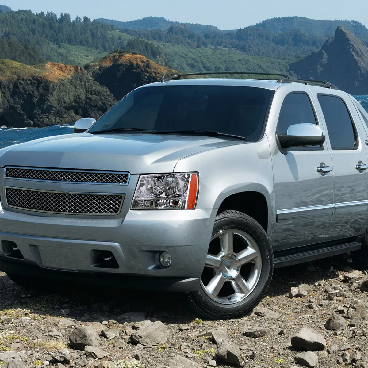 10 Chevy Avalanche Tahoe Suburban Spec-D chrome lighting upgrade
