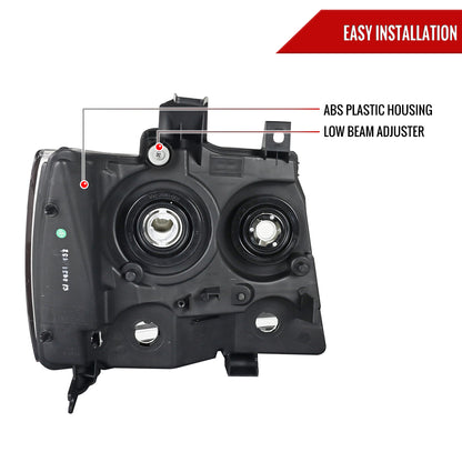 Spec-D 2007-2014 Chevrolet Avalanche/Tahoe/Suburban OE Style Black Headlights