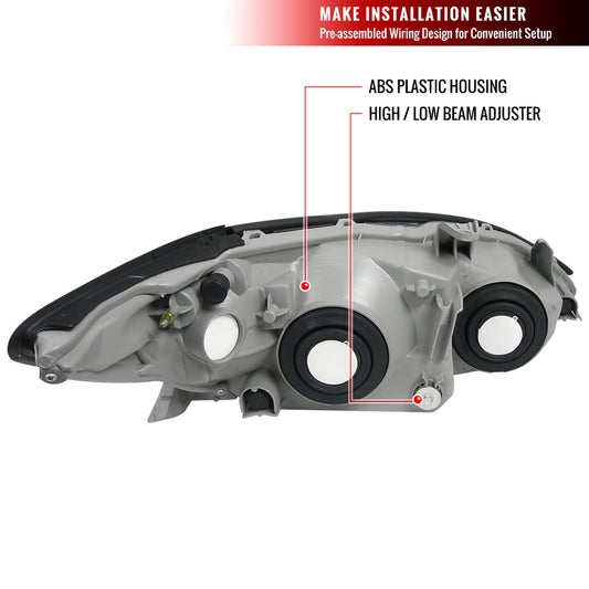 2002-2004 Toyota Camry Chrome Spec-D Headlights