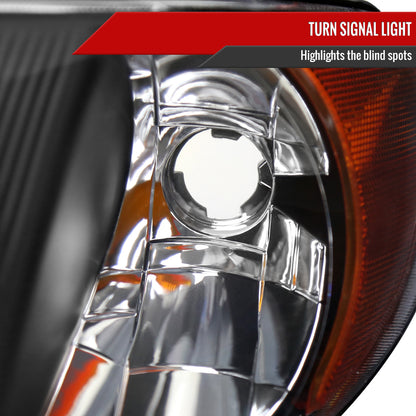 Spec-D 2001-2007 Dodge Caravan Chrysler Voyager/Town & Country OE Style Crystal Black Headlights