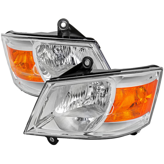 Spec-D 2008 Dodge Grand Caravan OE chrome headlights upgrade