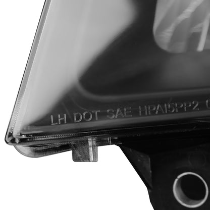 Spec-D 2008-2010 Dodge Grand Caravan OE Style Crystal w/ Amber Reflector Black Headlights