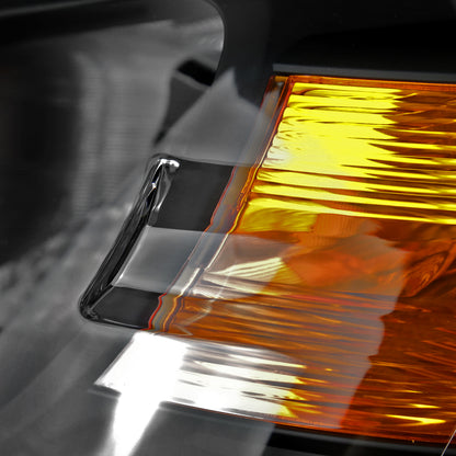 Spec-D 2008-2010 Dodge Grand Caravan OE Style Crystal w/ Amber Reflector Black Headlights