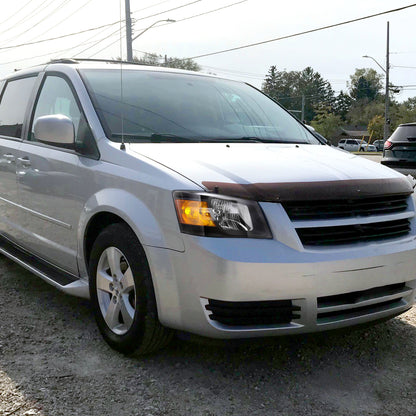 Spec-D 2008-2010 Dodge Grand Caravan OE Style Crystal w/ Amber Reflector Black Headlights