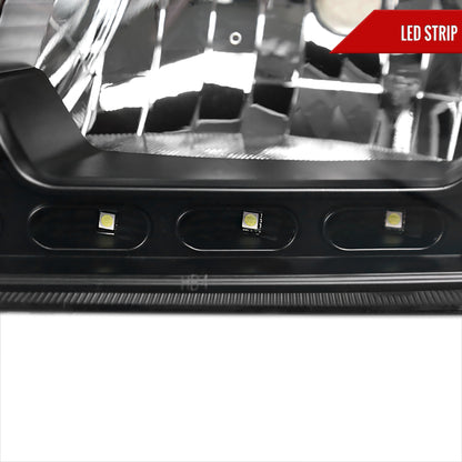 Spec-D 2006-2010 Dodge Charger 1PC Style LED OE Style w/ Amber Reflector Black Headlights