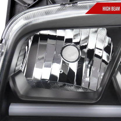 Spec-D 2006-2010 Dodge Charger Switchback Sequential LED Bar OE Style Black Headlights