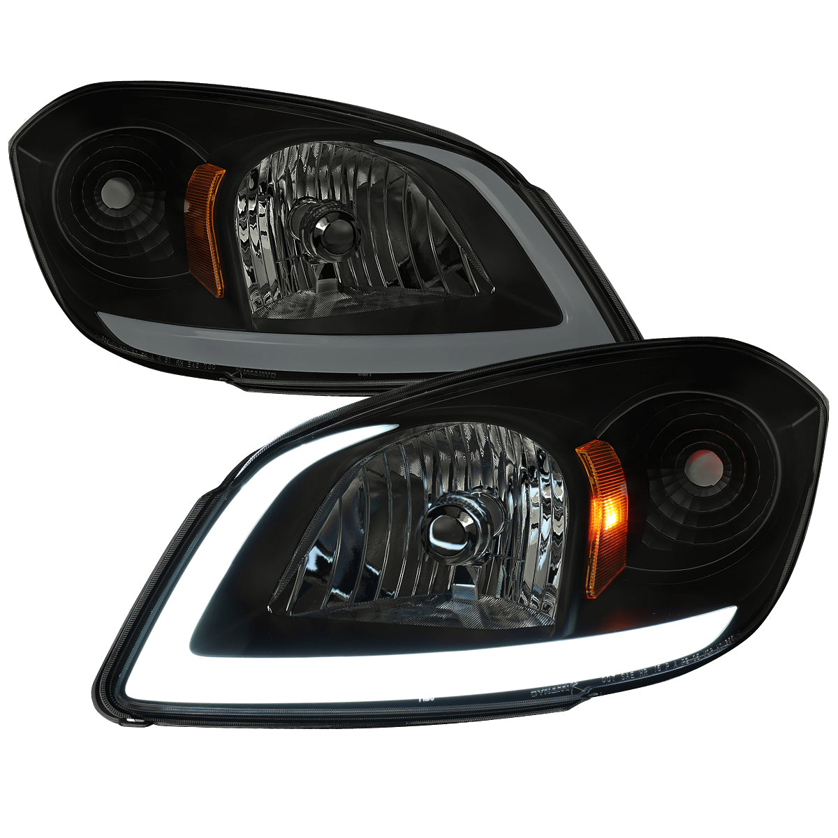 Spec-D 2006-2010 Cobalt headlights black housing smoked lens LED tube