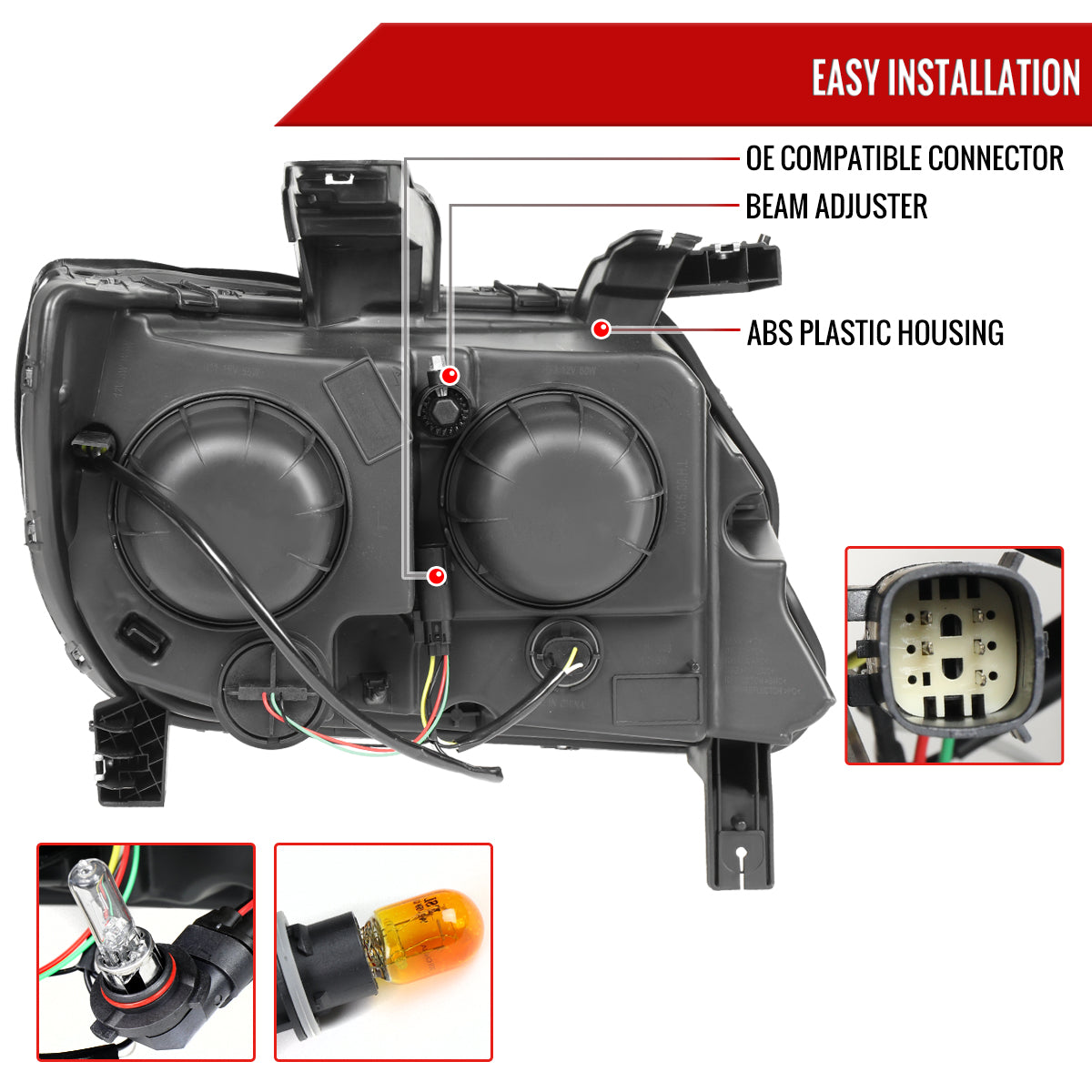 16 Chevy Colorado Factory GL Spec-D black headlights