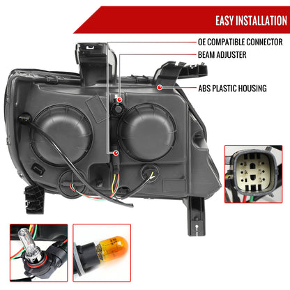 16 Chevy Colorado Factory GL Spec-D black headlights