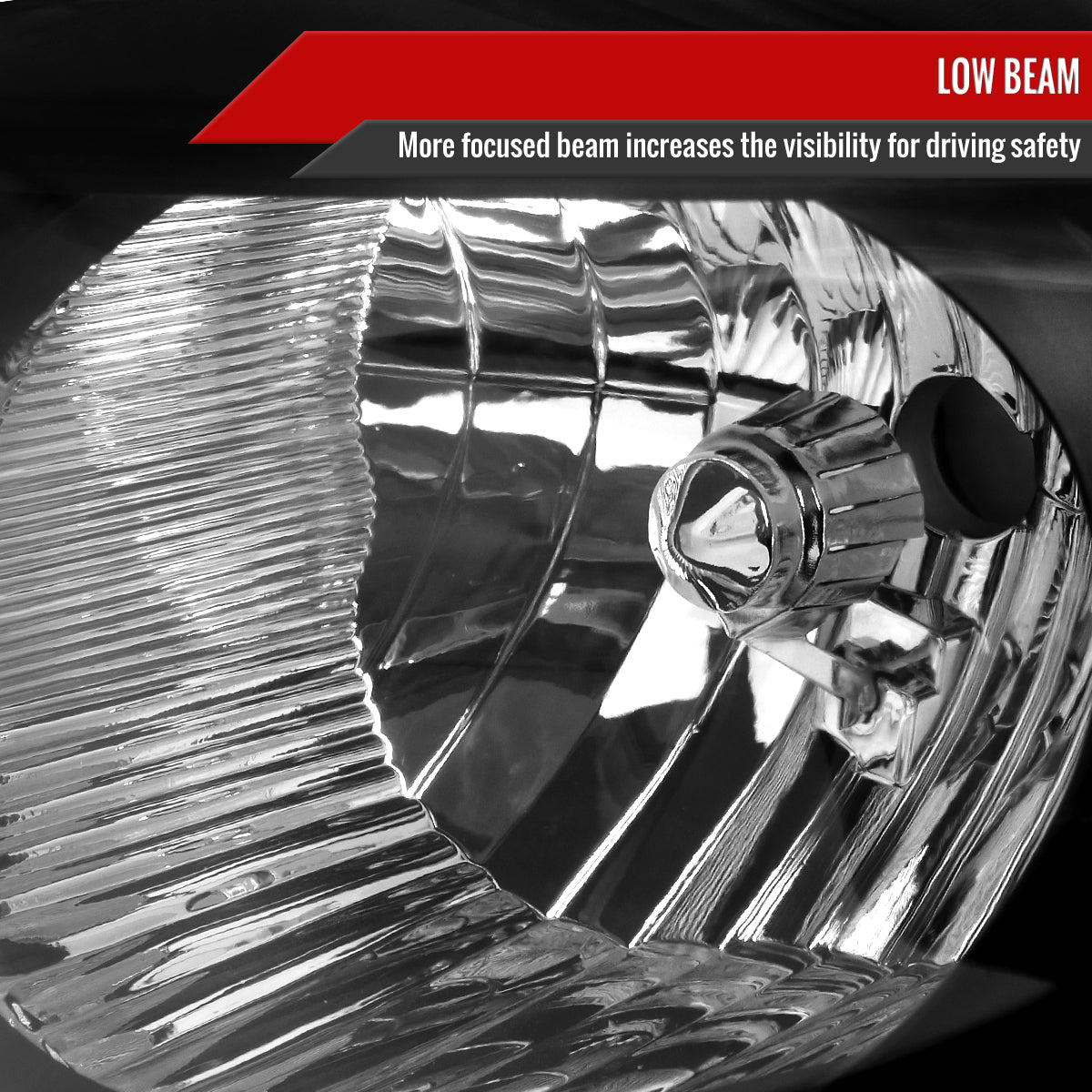 Spec-D 2009-2010 Toyota Corolla OE Style Crystal w/ Amber Reflector Black Headlights