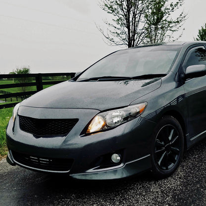 Spec-D 2009-2010 Toyota Corolla OE Style Crystal w/ Amber Reflector Black Headlights