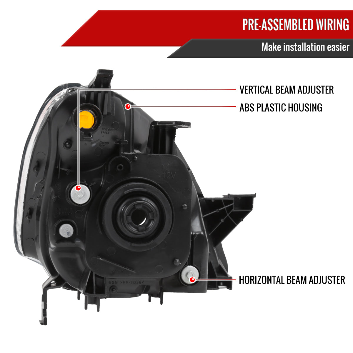 03 Honda CR-V Factory Spec-D chrome headlights