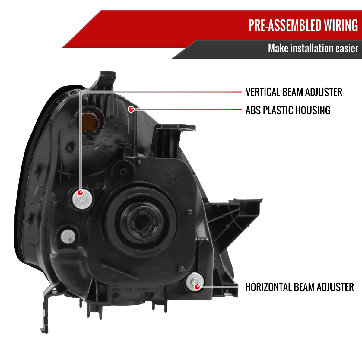 03 Honda CR-V OE Spec-D chrome headlights