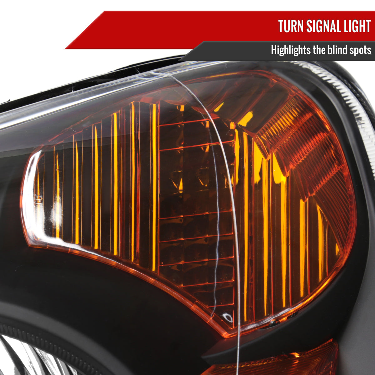 Spec-D 2002-2004 Honda CR-V OE Style with Amber Reflector Black Headlights