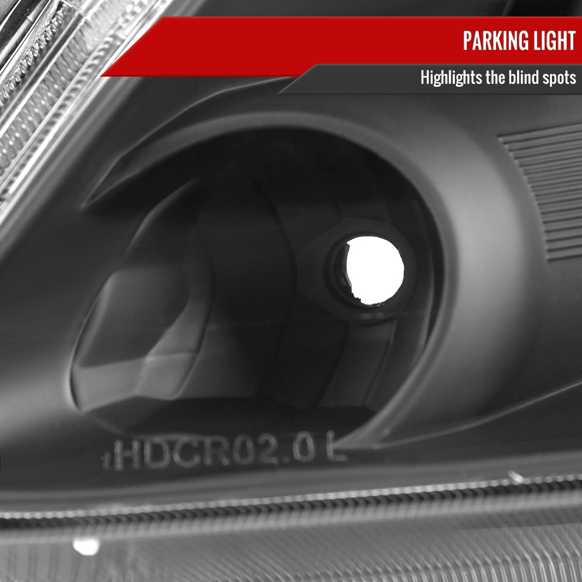 Spec-D 2002-2004 Honda CR-V OE Style with Amber Reflector Black Headlights