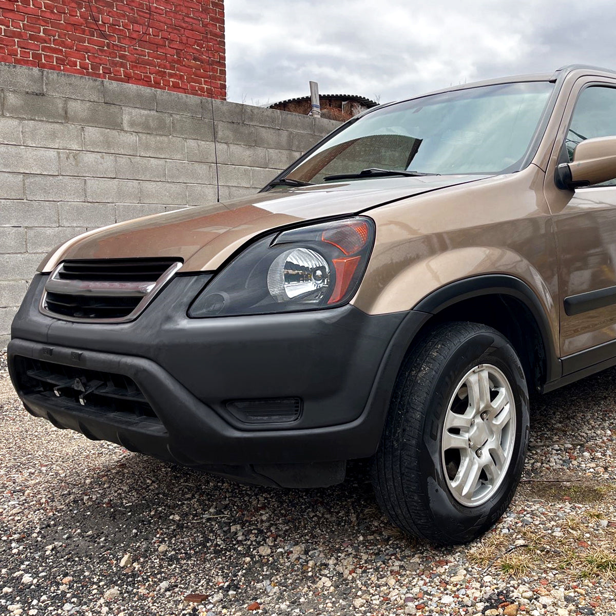 Spec-D 2002-2004 Honda CR-V OE Style with Amber Reflector Black Headlights