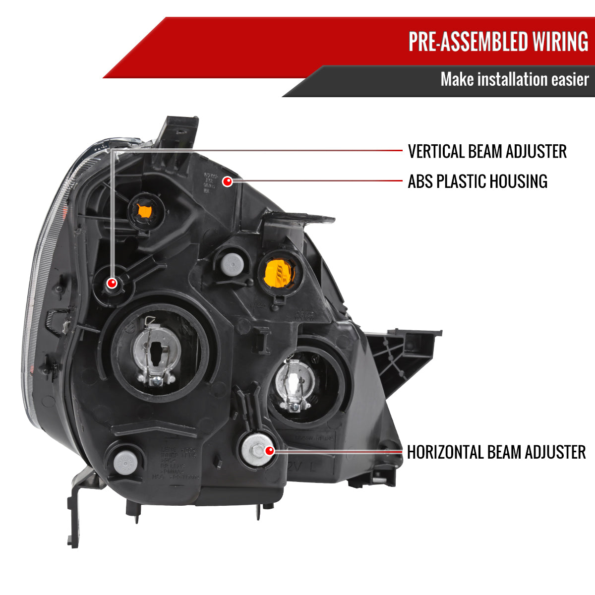 Spec-D 05 Honda CR-V OE JP chrome headlights