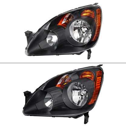2006 Honda CR-V Factory JP Spec-D black aftermarket headlights
