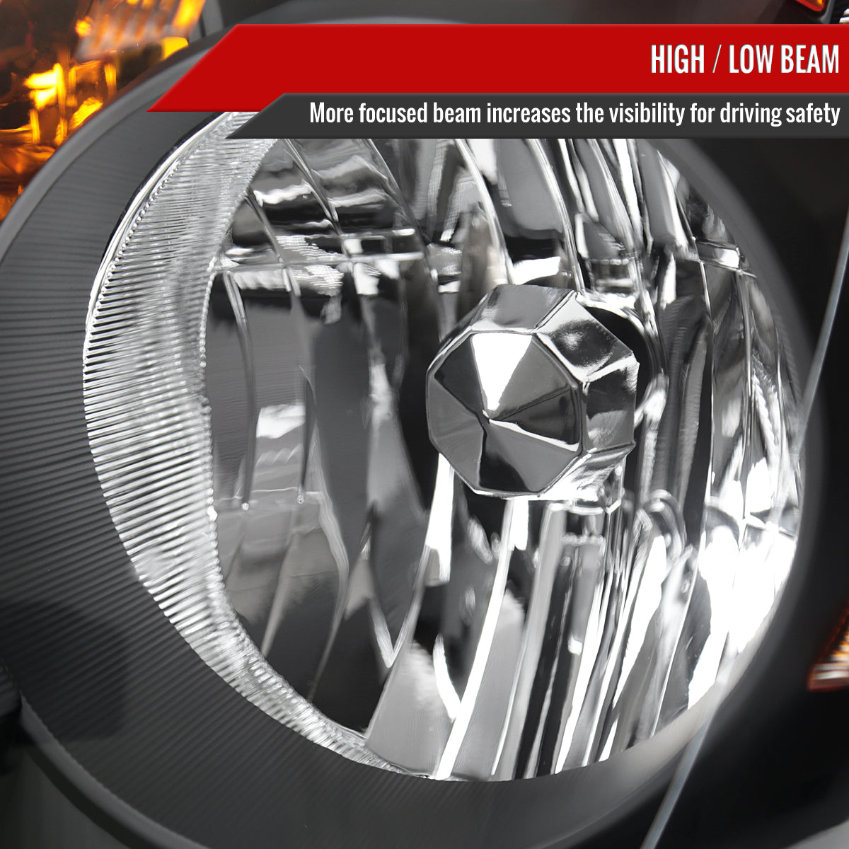 Spec-D 2005-2006 Honda CR-V OE Style JP with Amber Reflectors Black Headlights