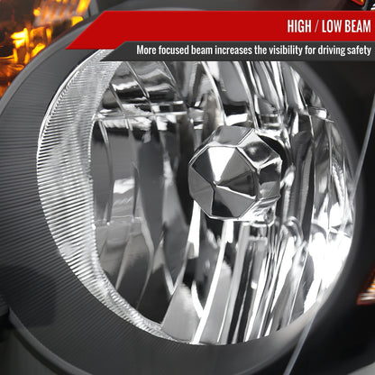 Spec-D 2005-2006 Honda CR-V OE Style JP with Amber Reflectors Black Headlights