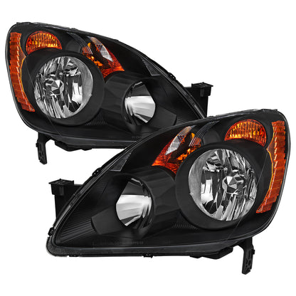 Spec-D 2005-2006 Honda CR-V OE Style JP with Amber Reflectors Black Headlights