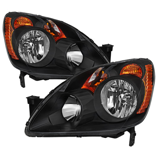 Spec-D 2005-2006 Honda CR-V OE Style JP with Amber Reflectors Black Headlights