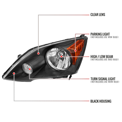 Spec-D Honda CR-V Factory 09 black headlights