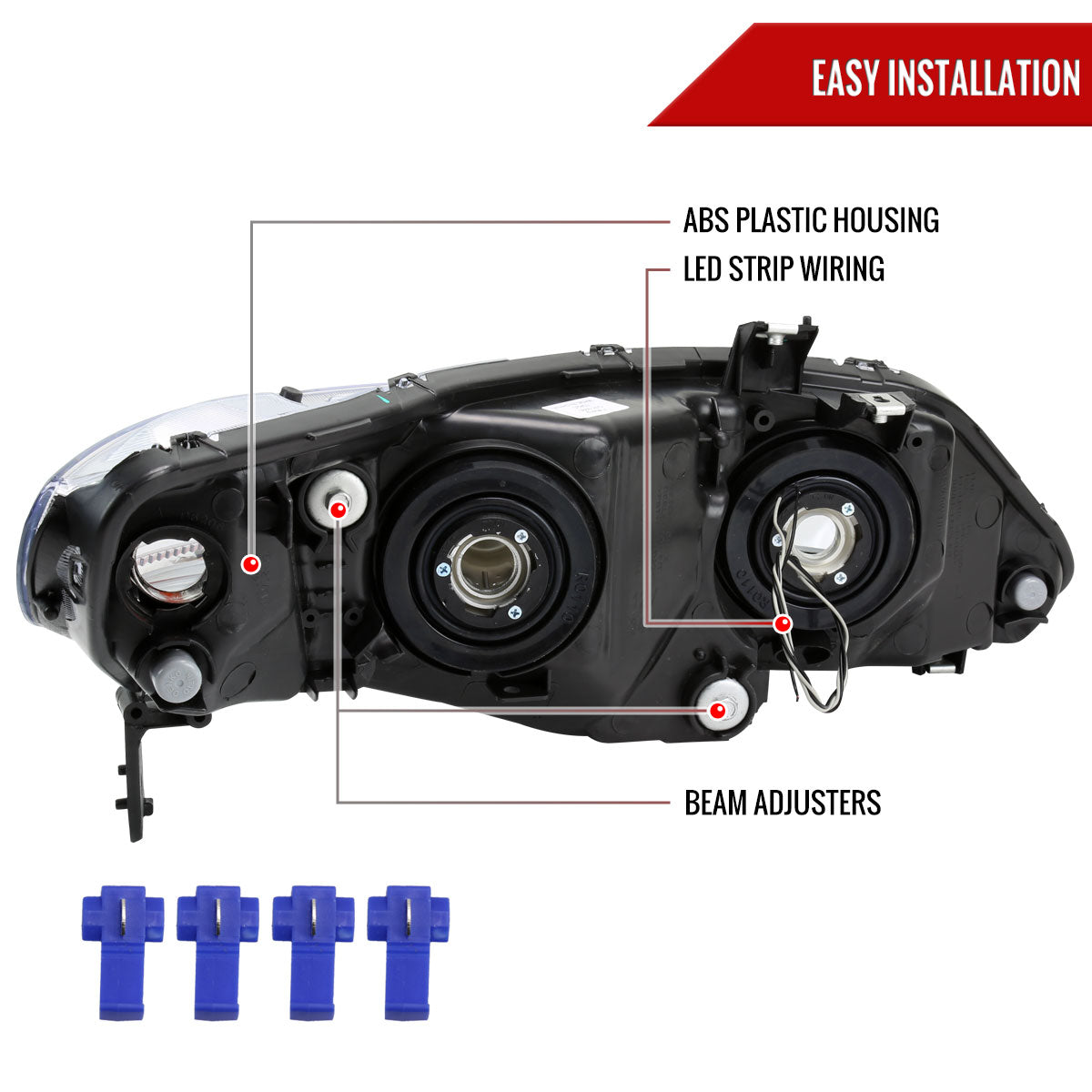 07 Honda Civic 4DR Spec-D chrome headlights