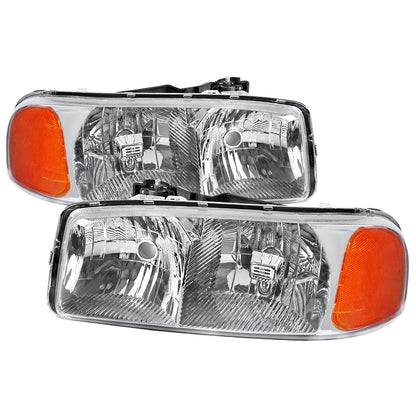 Spec-D 1999-2006 GMC Sierra Yukonk Yukon chrome headlights upgrade