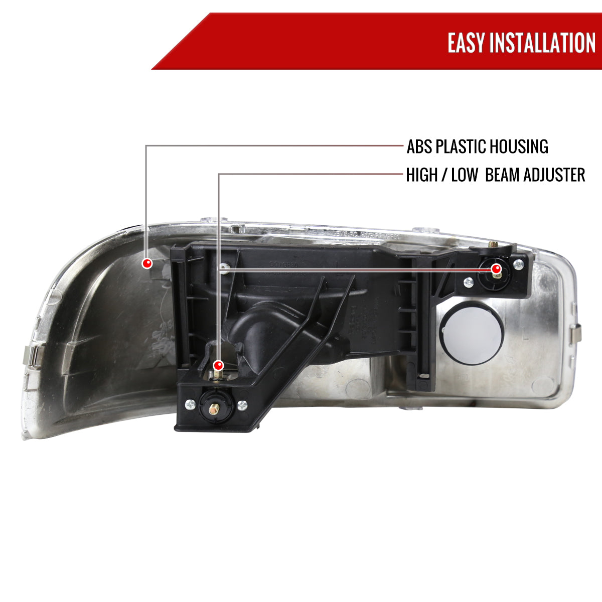 99-06 GMC Sierra Yukon Spec-D black headlights