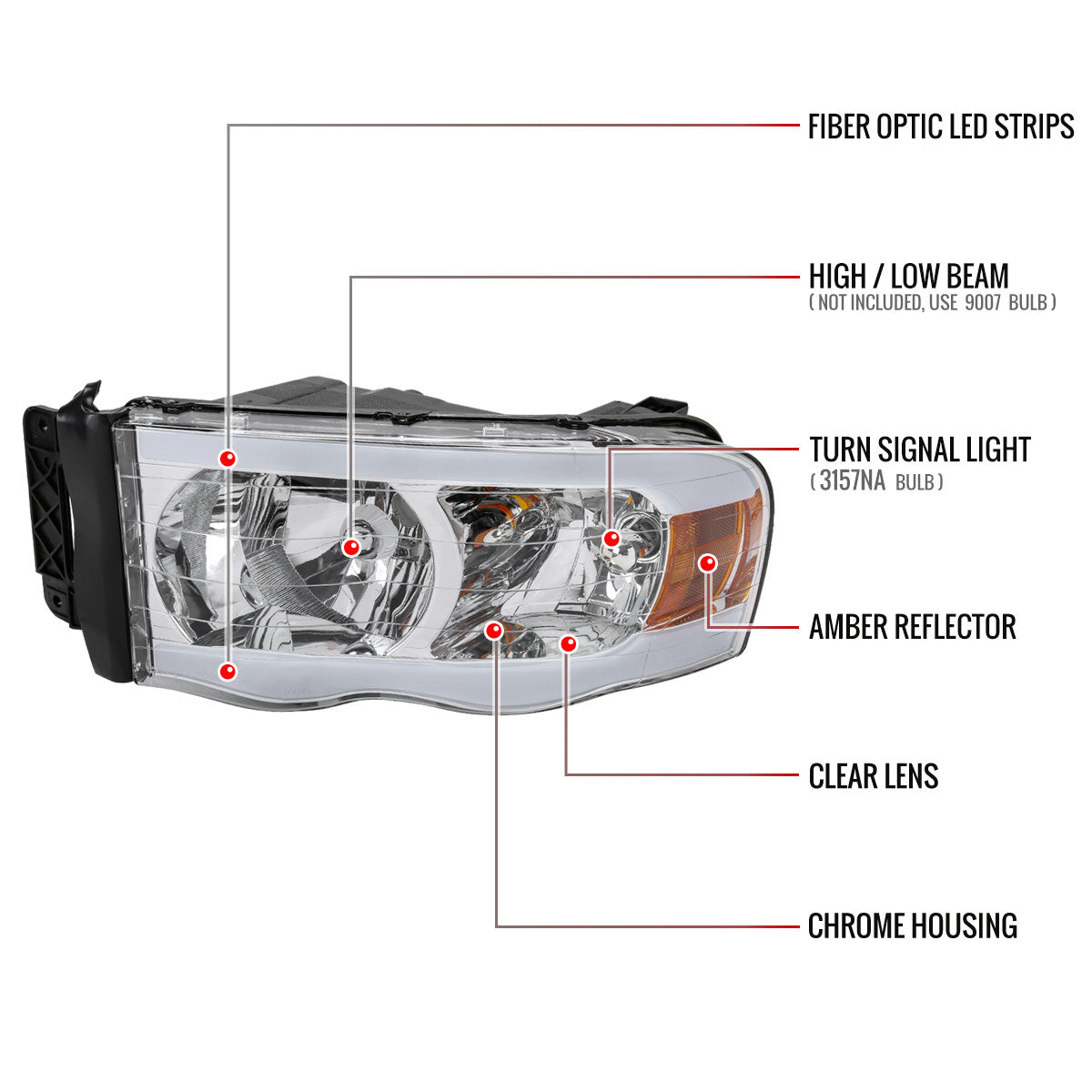 Spec-D Ram OE 04 headlights