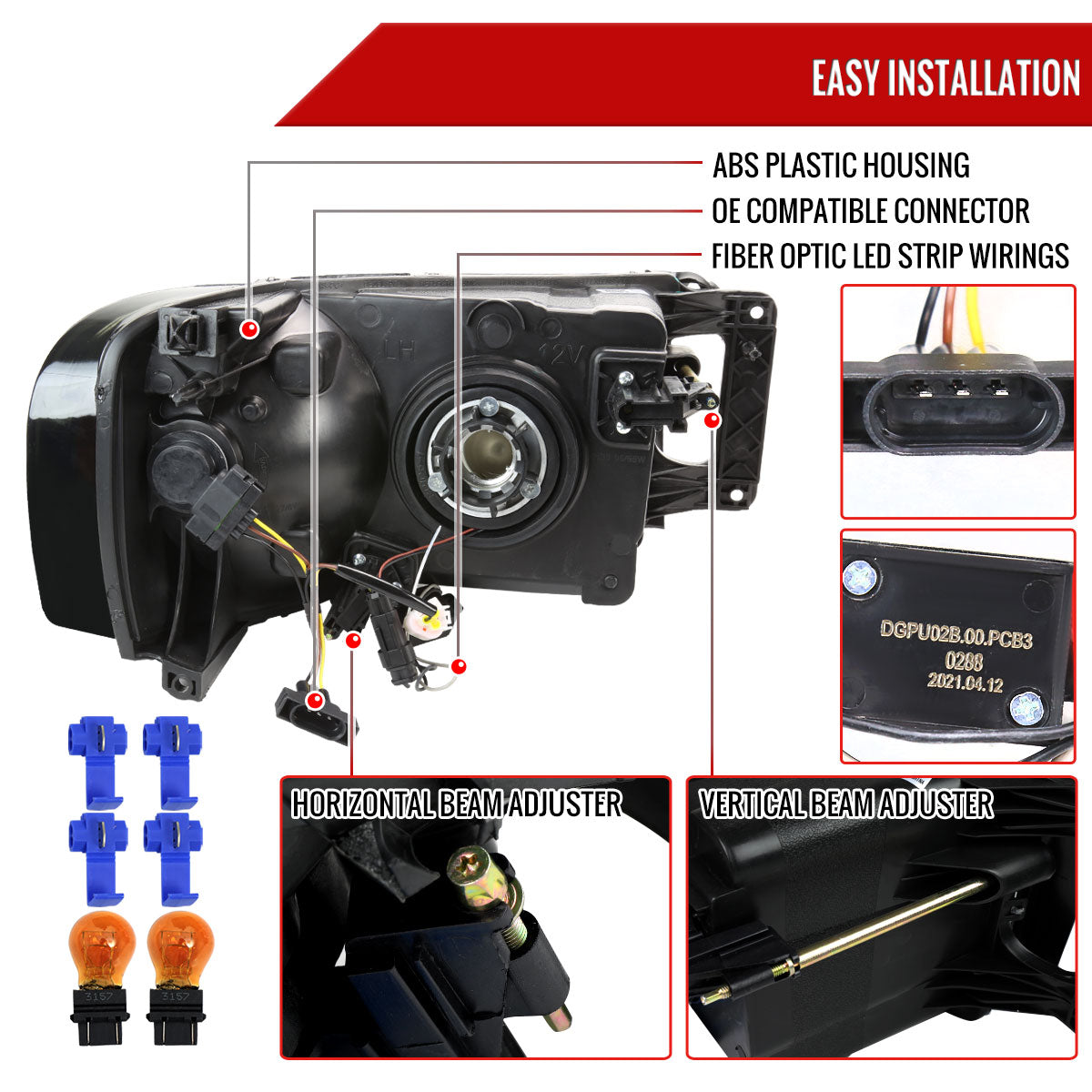 03 Ram Spec-D smoked headlights