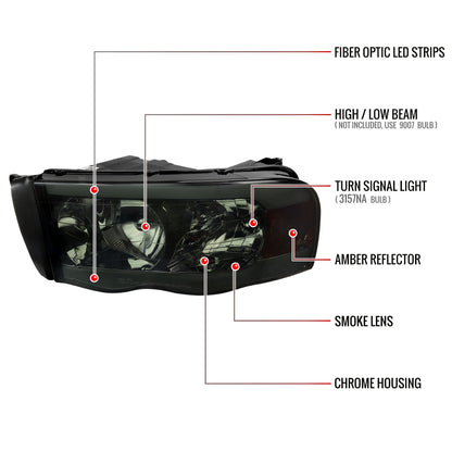 Spec-D Ram 04 smoked headlights