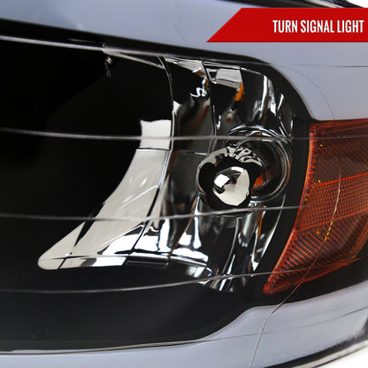 Spec-D 2002-2005 Dodge RAM 1500/2003-2005 Dodge RAM 2500/3500 LED Tube OE Style Matte Black Housing)/Clear) Headlights