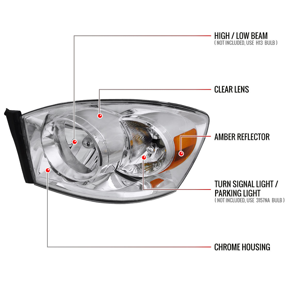 06 Ram OE Spec-D lighting upgrade