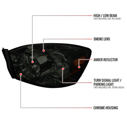 06 Ram OE Spec-D smoked lighting upgrade