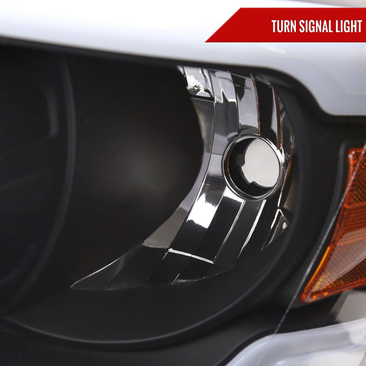 Spec-D 2006-2008 Dodge Ram 1500/ 2006-2009 Ram 2500 3500 LED Tube OE Style with Amber Reflector Black Headlights