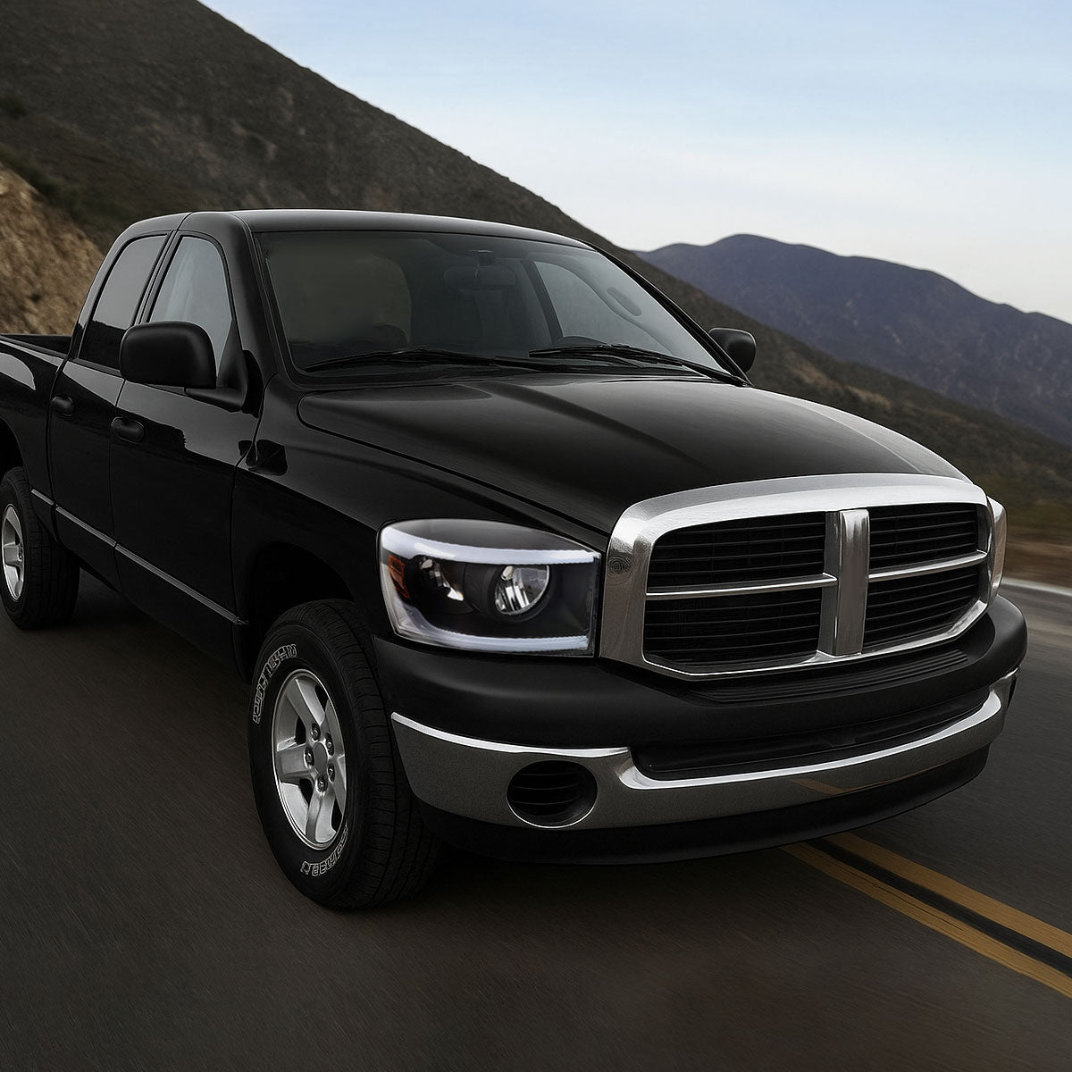 Spec-D 07 Ram OE black headlights