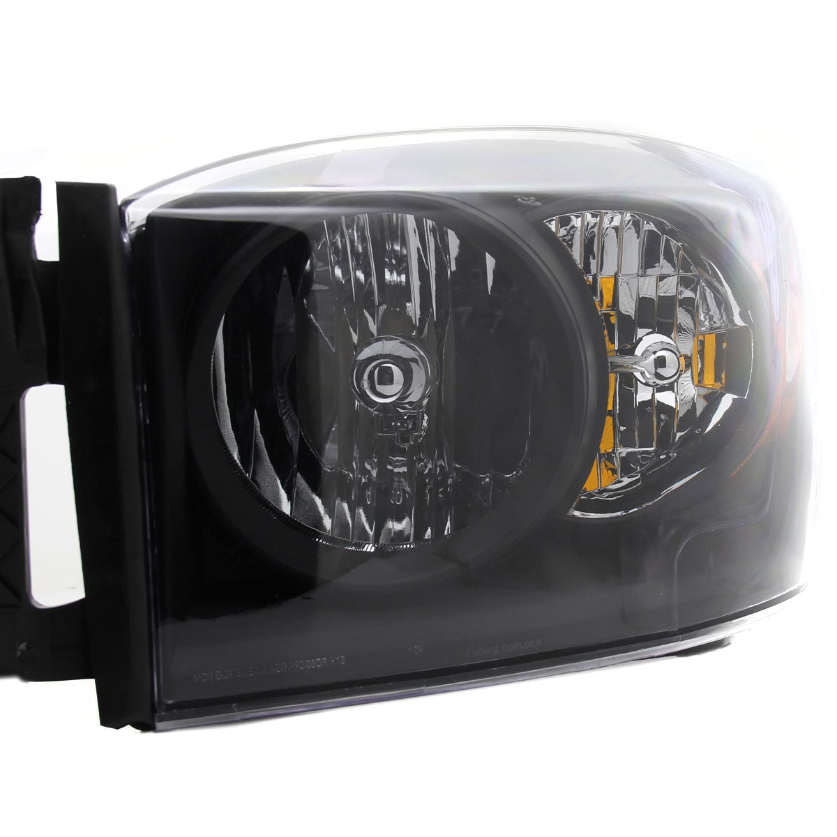 Spec-D 2006-2008 Dodge RAM 1500/ 2006-2009 RAM 2500 3500 OE Style Crystal Black Headlights