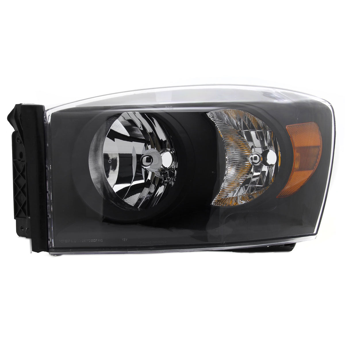 Spec-D 2006-2008 Dodge RAM 1500/ 2006-2009 RAM 2500 3500 OE Style Crystal Black Headlights