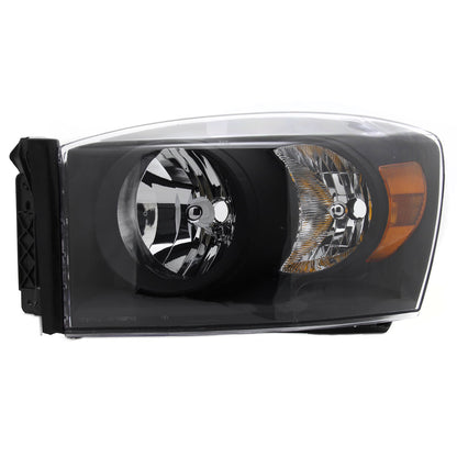 Spec-D 2006-2008 Dodge RAM 1500/ 2006-2009 RAM 2500 3500 OE Style Crystal Black Headlights