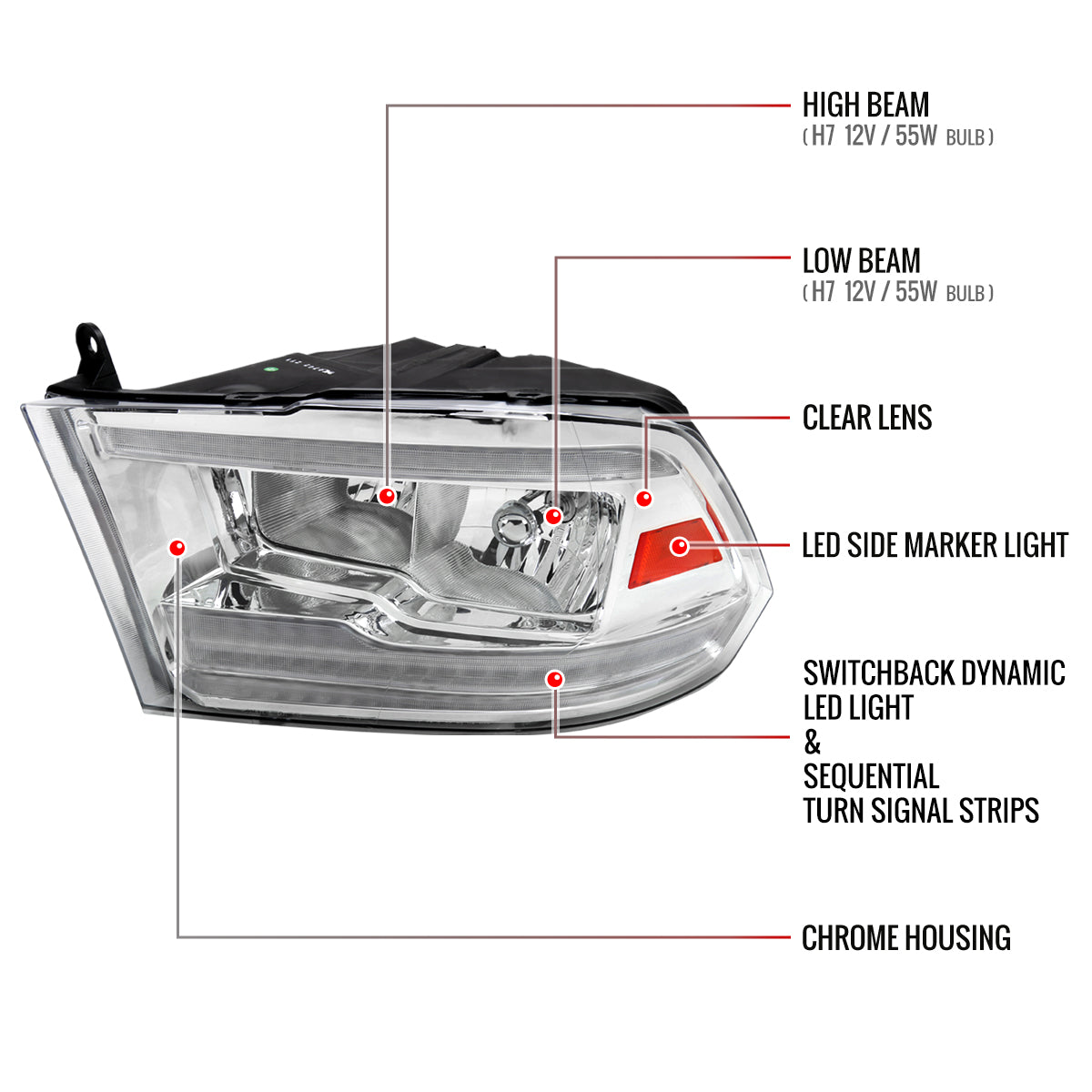Spec-D Ram Dual 11 headlights