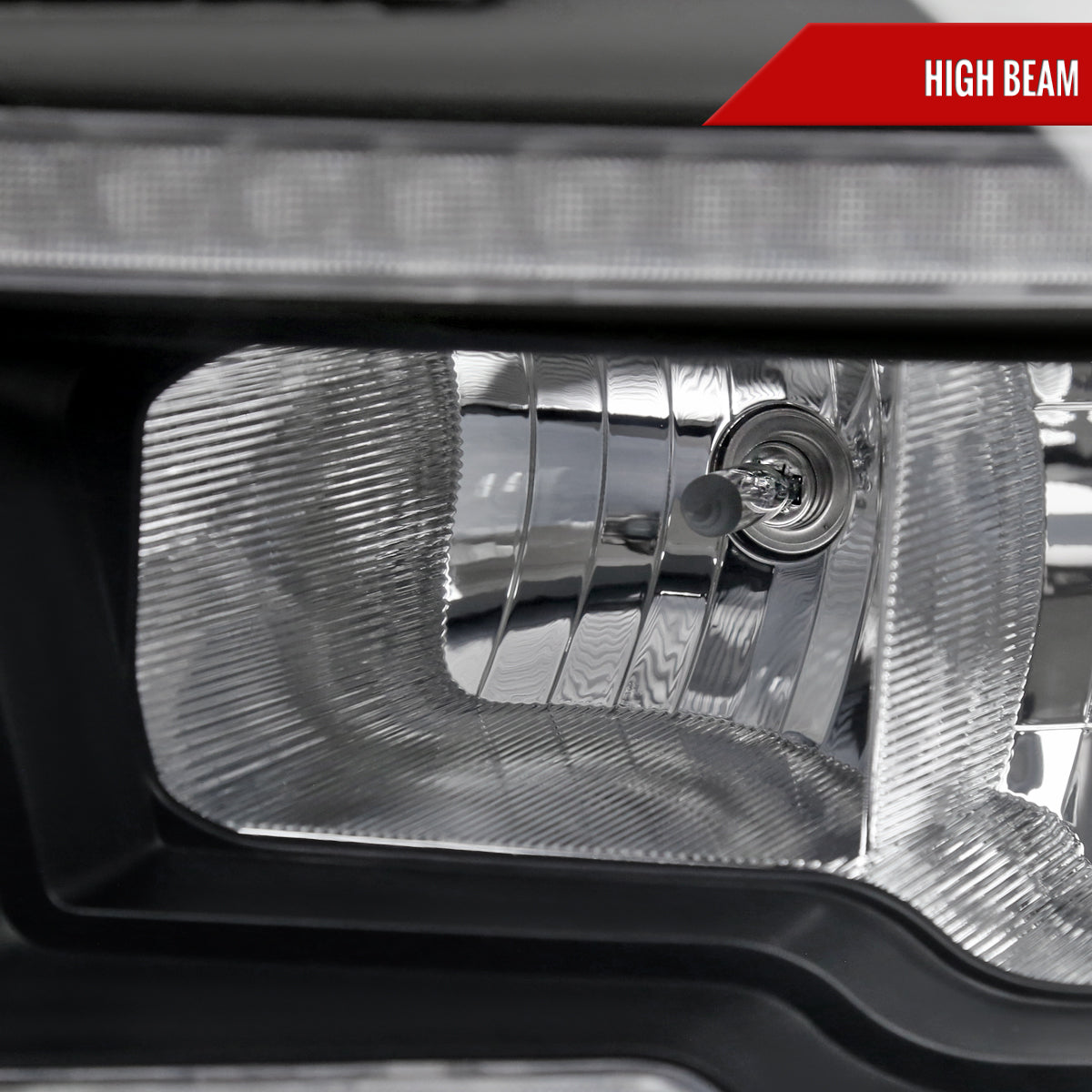 Spec-D 2009-2018 Dodge RAM 1500/2010-2018 RAM 2500 3500 Dual Switchback Sequential LED Bar OE Style Black Headlights