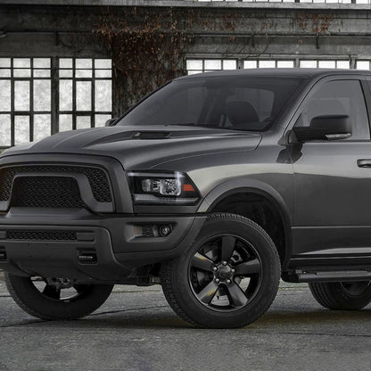 Spec-D 2009-2018 Dodge RAM 1500/2010-2018 RAM 2500 3500 Dual Switchback Sequential LED Bar OE Style Black Headlights