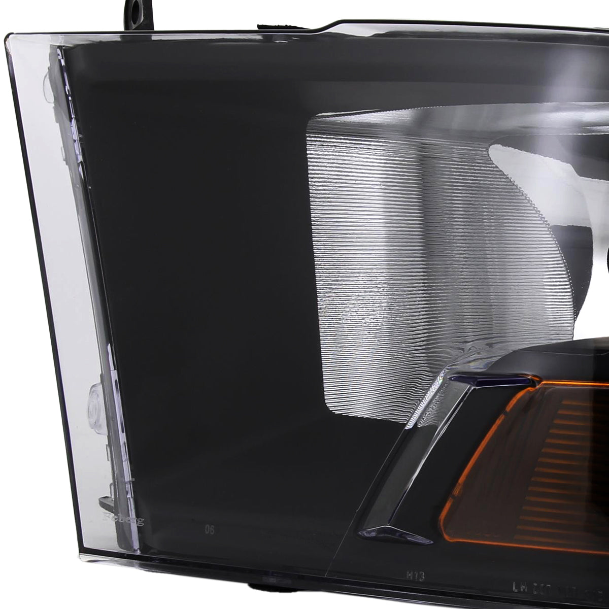 Spec-D 2009-2018 Dodge RAM 1500 / 2019-2021 RAM Classic / 2010-2018 RAM 2500 3500 Factory Dual Style Black Headlights