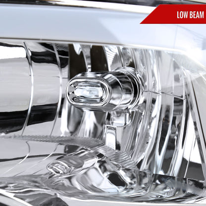 Spec-D 2009-2019 Dodge Ram 1500 2500 3500 Quad Style with LED Tube Chrome Headlights